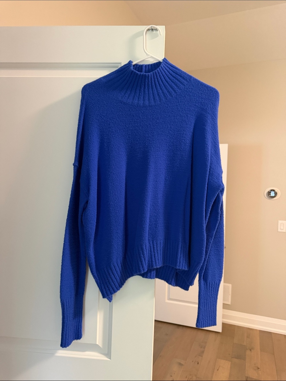 Free People Cobalt Blue Mock Neck Sweater